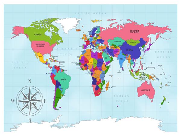 Dünya Siyasi Haritası Duvar Kağıdı