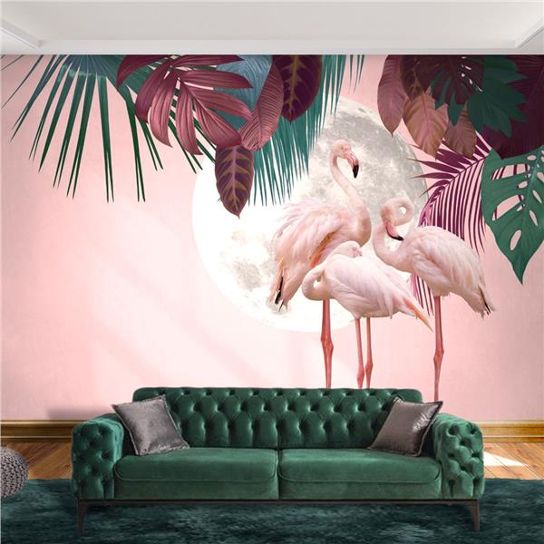 Beyaz Flamingo Duvar Kağıdı
