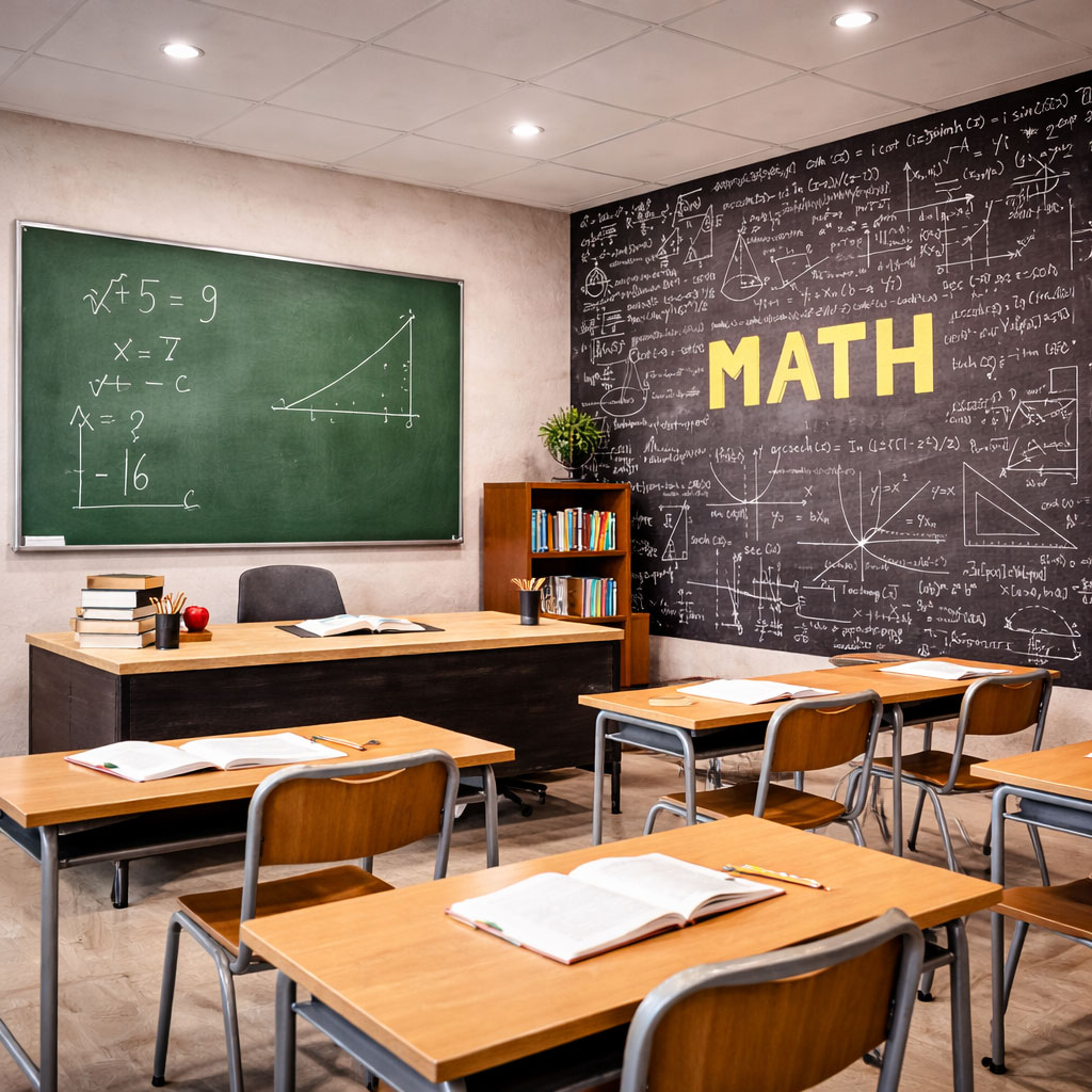 Matematik Sınıfı Eğitim Temalı Okul Duvar Kağıdı