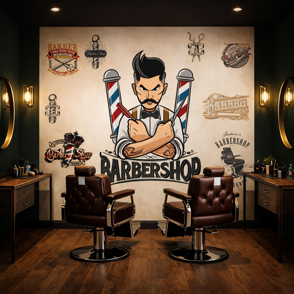 Klasik Erkek Kuaförü Duvar Kağıdı